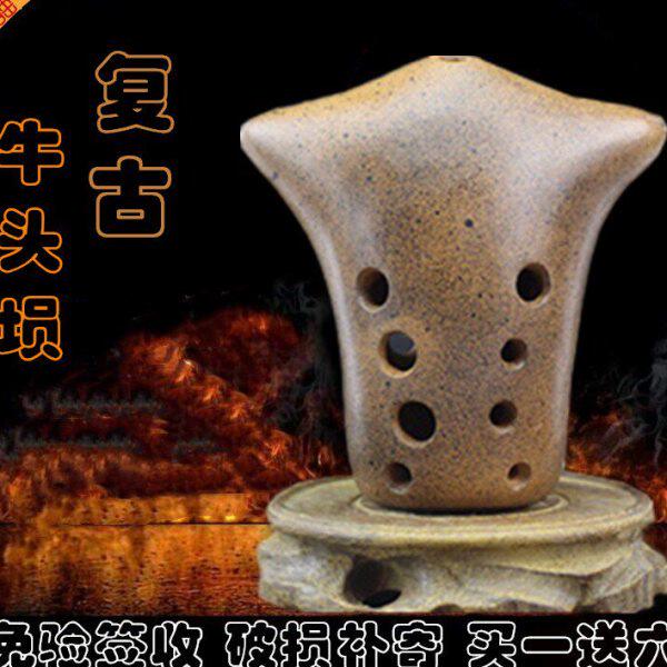 风谣乐器左起特制专业演奏考级10孔十孔右起复古牛头埙古埙F调G调