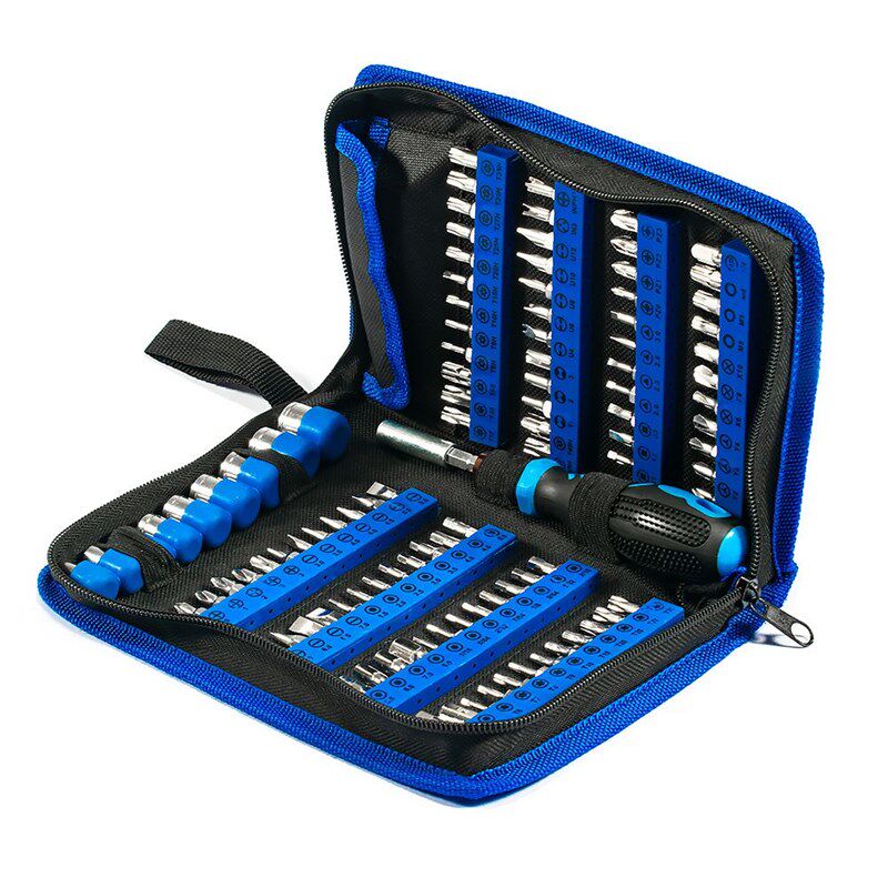 家电设备汽车维修110合1螺丝批工具布包 多用CRV铬钒钢螺丝刀套装