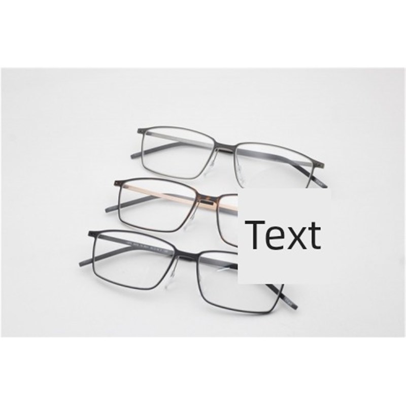 简单设计超轻Spx材料纯钛眼镜框架无螺丝和焊点大框架眼镜2919