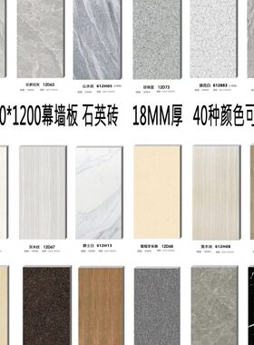 石英砖600X1200PC砖幕墙板外墙砖庭院地铺石18mm写实楼外墙干挂石