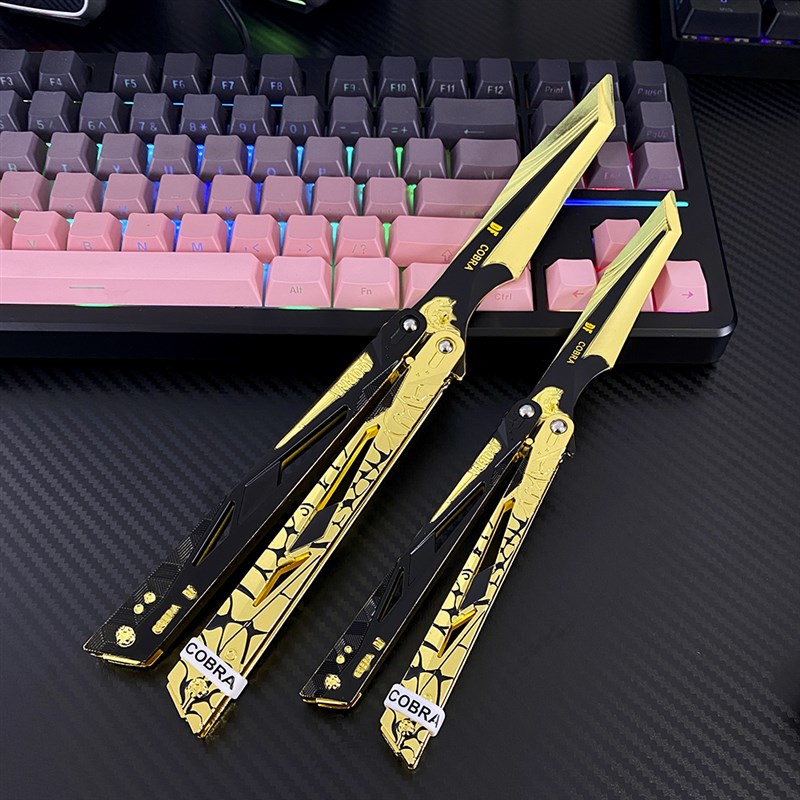 三角洲行动周边影锋蝴蝶刀怜悯折叠刀金属玩具合金模型神秀游戏