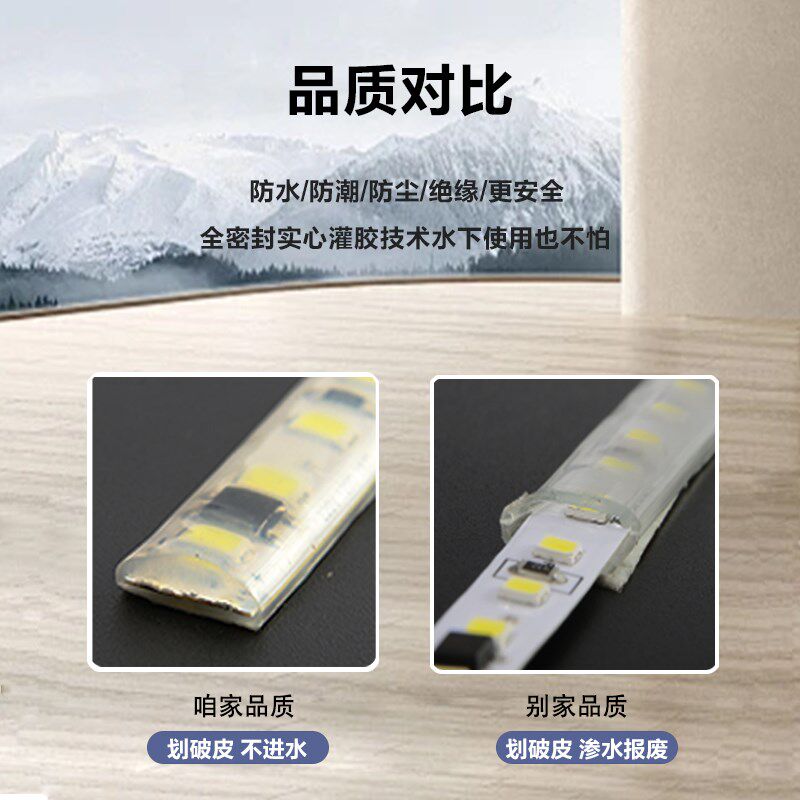 60V72三轮车灯带led灯条夜市摆摊专用电瓶电动车快递车厢照明内灯