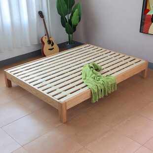 安邸红橡木床架全实木日式 榻榻米原木无床头矮床1.5m小户型双人床