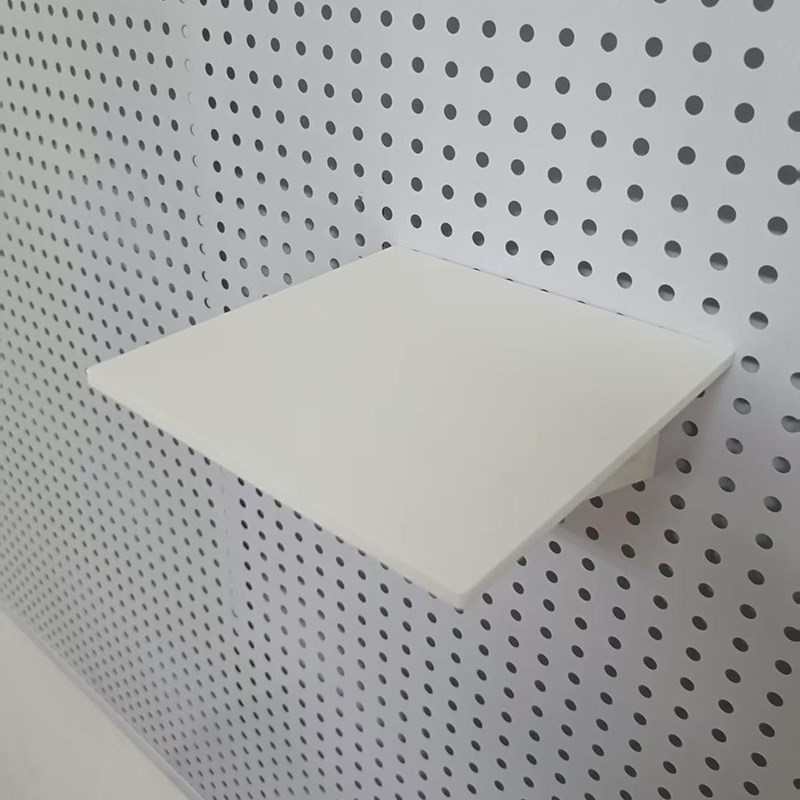 16 25孔距 圆孔洞洞板配件平板置物架托盘隔板架音箱收纳平台支架