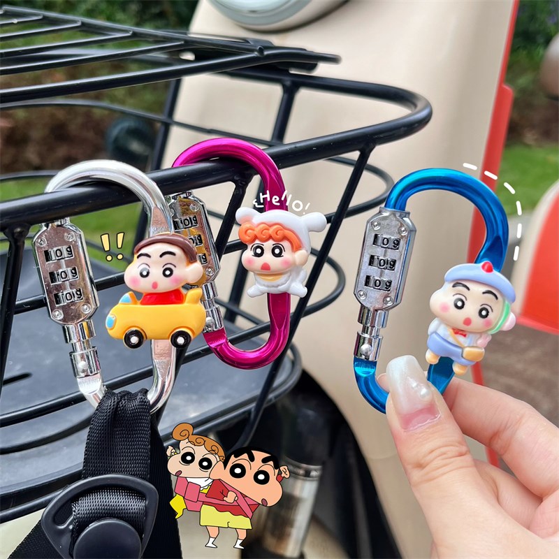 可爱电动踏板车头盔锁安全帽子防盗锁防偷神器密码锁电.瓶车车篮