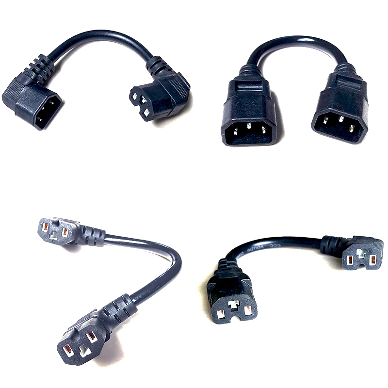 电动电瓶车备用电池连接线外挂电池双公母头品字ACU电源充电延长