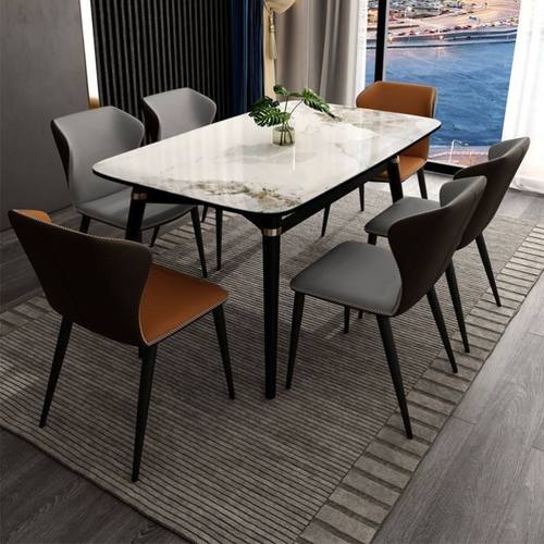 新品不占地方的餐桌饭桌实木圆桌椅子现代桌子岩板方圆小户家用摺