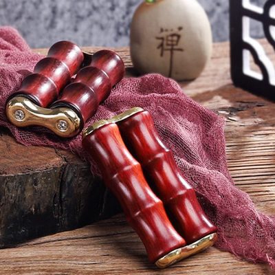 滚轮按器厂家紫光檀手部实木制手把件锻炼手指灵活性紫檀滚轮