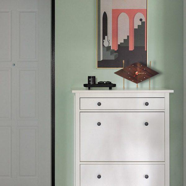 现简约立体多边形钻石立钟客厅书房玄关卧室尼尔森轻奢胡桃木钟,家居饰品,挂钟,淘宝优惠券,粉丝福利购,淘宝优惠卷