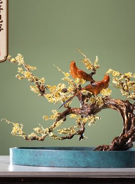 朱炳仁铜 花开见喜艺术收藏品家居精品熔铜客厅玄关书房装饰摆件