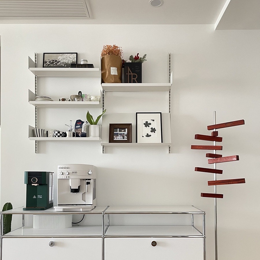 贰梦壁挂轨道书架上墙一字隔板置物架挂墙收纳展示架储物书柜悬浮