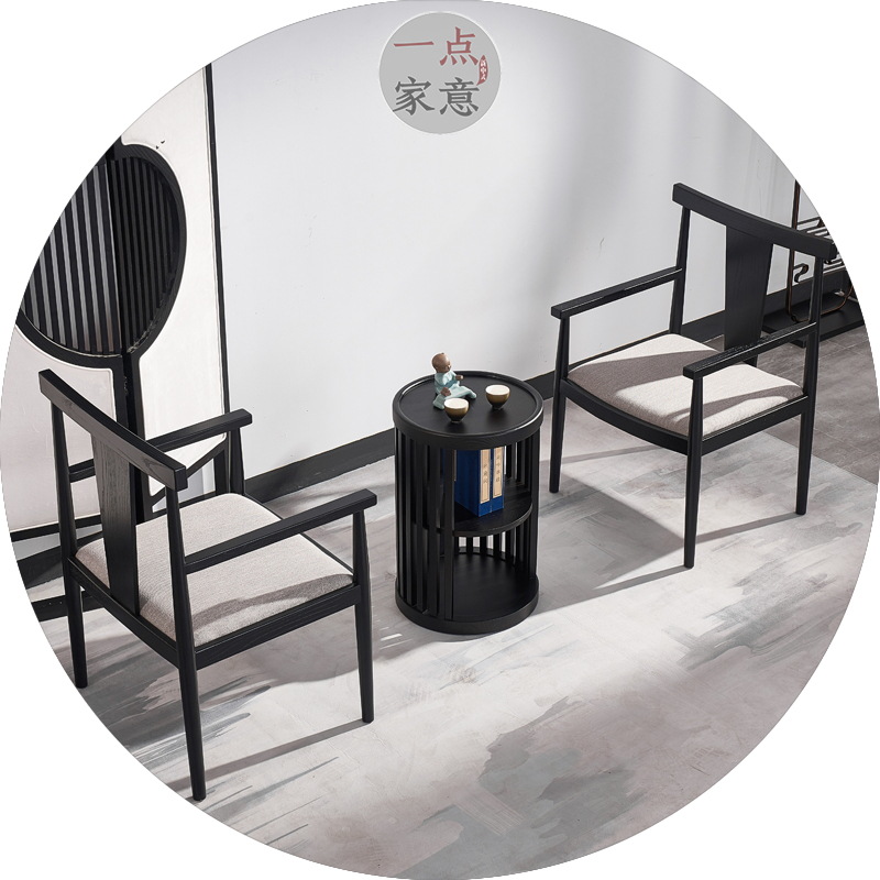 设计师家具软装售楼部洽谈椅复古酒店茶室接待椅民宿休闲椅组