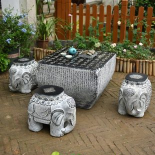 仿石雕小石桌石凳茶台 庭院家用仿古室外户外别墅公园桌椅露台