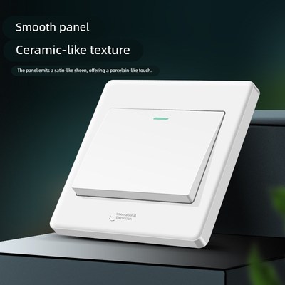 国际电工16A空调专p用热水器家用16A三孔插座带开关面板隐蔽电源