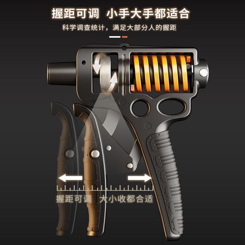 SND握力器专业级练手力男士w健身100kg可调节手指力量训练器材