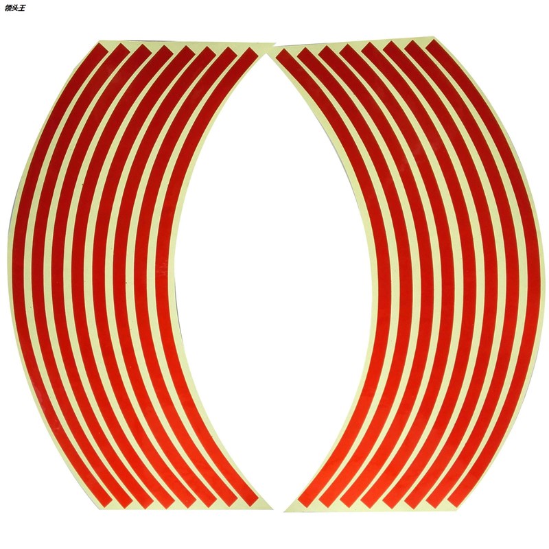 摩托汽车车轮贴纸m轮圈贴钢圈贴改装轮毂贴18寸轮胎反光贴