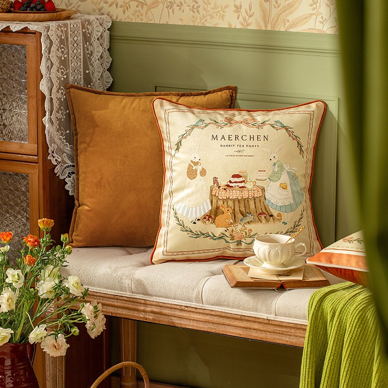 范居态度春日沙发抱枕客厅轻奢高级感圣诞靠枕方形U飘窗靠垫靠背
