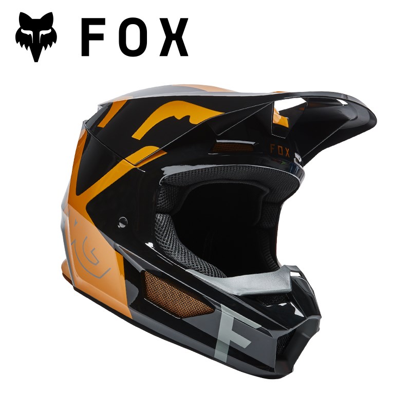 买就送!22款FOX头盔V1越野盔A机车MIPS林道MX拉力场地磁性帽檐