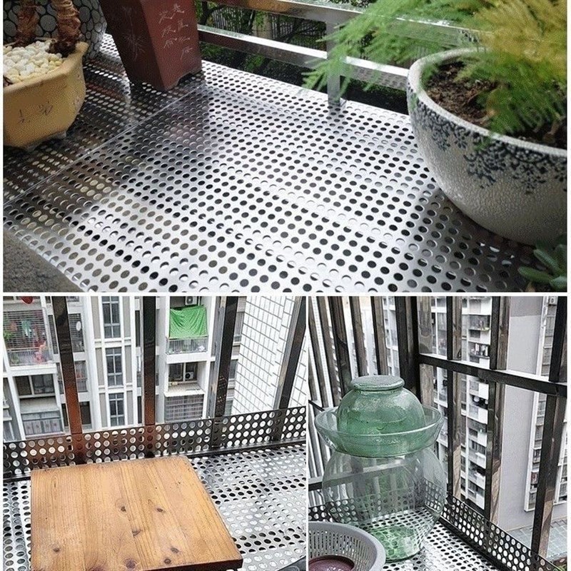 包边1.6超厚阳台防护网304不A锈钢冲孔板防盗窗防漏窗台护栏防盗