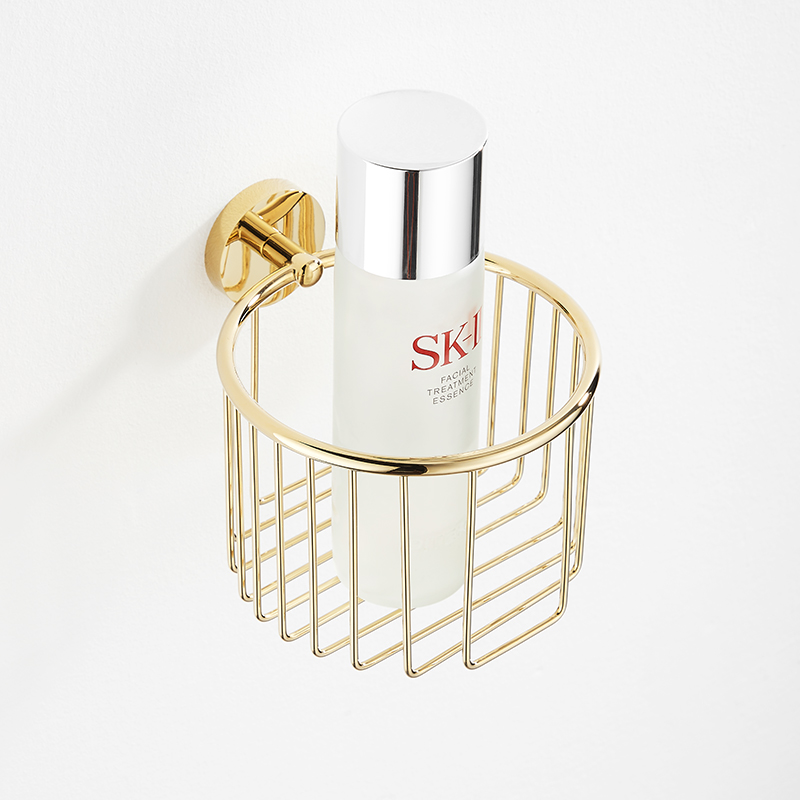 全铜纸巾架e免打孔金色放厕纸手纸篓壁挂卫生间卷筒纸卫生纸置物