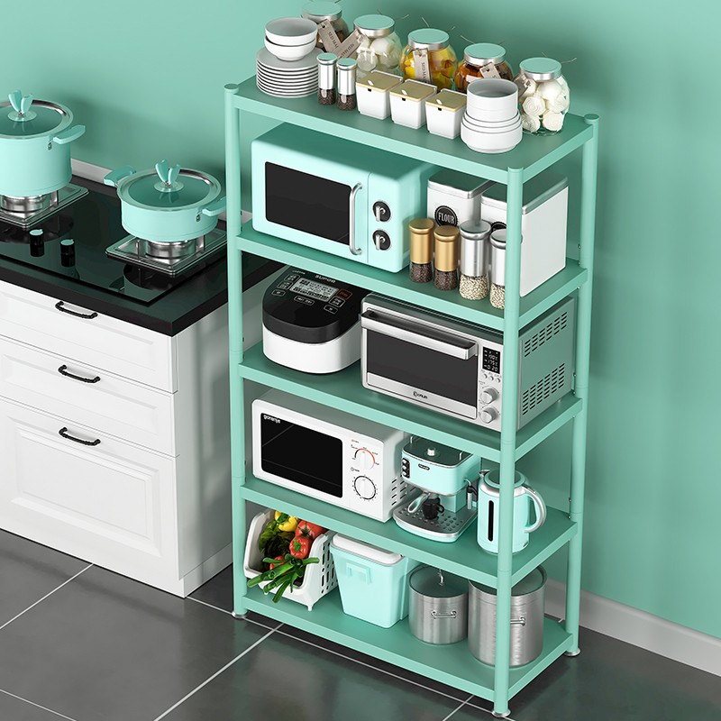 厨房落地式不锈钢置物q架多功能收纳架子多层微波炉架烤箱锅架橱