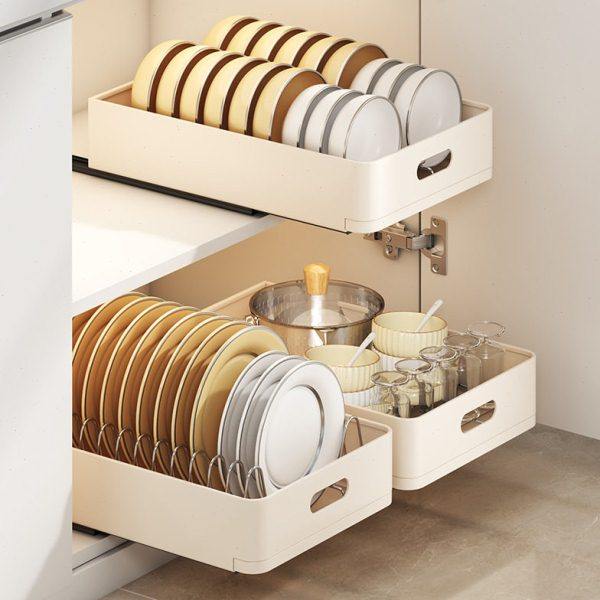 可定制碗碟收纳架橱柜抽屉式拉篮碗盘抽拉沥水厨房置物架厂家,厨房/烹饪用具,厨房抽屉置物架,淘宝优惠券,粉丝福利购,淘宝优惠卷