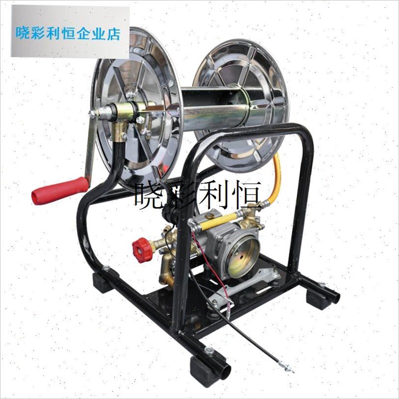 手提式打药机架i子一体r式卷管架绕管铁架割草机改装两缸柱塞泵头