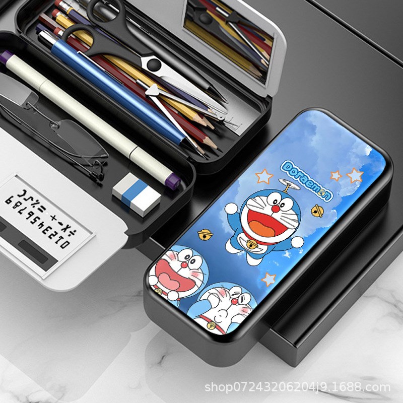 多啦A梦机器猫文k具盒男孩女孩小学中学初中多功能大容量笔袋笔盒