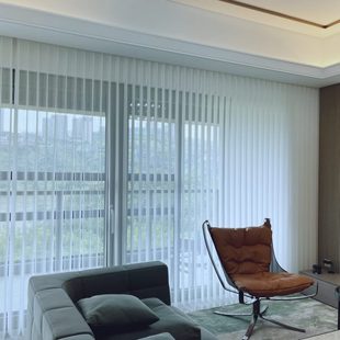 重庆世典网红梦幻帘电动手动客厅阳台竖百叶垂直帘智能语音百叶窗