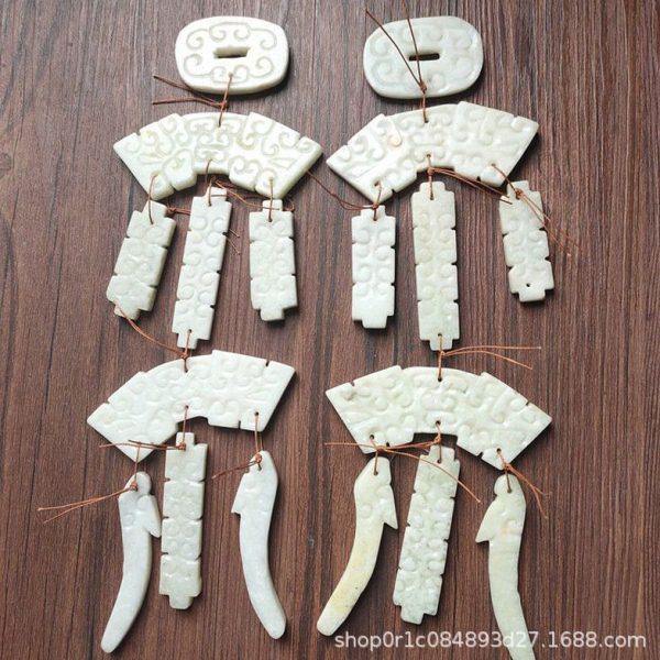 古玩玉器仿古做旧岫玉风铃吊坠压襟腰佩古董配饰挂件摆件配饰吊坠,家居饰品,玉雕,淘宝优惠券,粉丝福利购,淘宝优惠卷