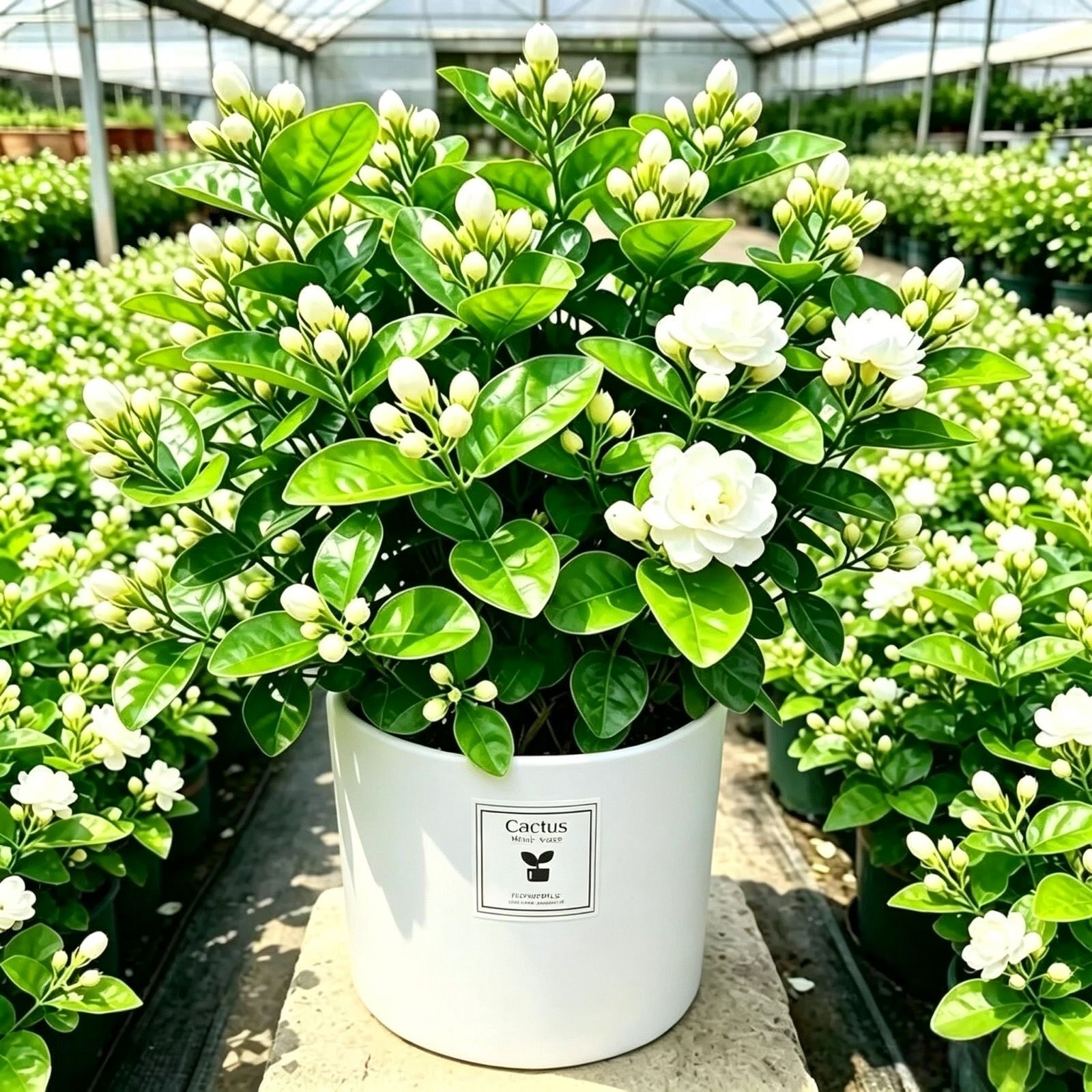 老桩香水茉莉花盆栽带花苞重花瓣浓香型植物花卉室内阳台四季花卉