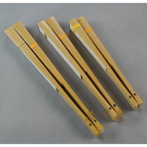 文玩折扇7 8 9寸18方手工水磨玉竹挑灯方扇子空白宣纸扇苏工折扇