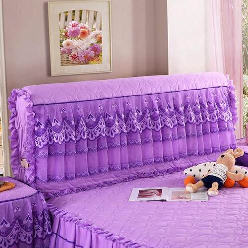 蕾丝公主全包床头罩夹棉加厚实木床头套软包皮床头弹力防尘保护罩