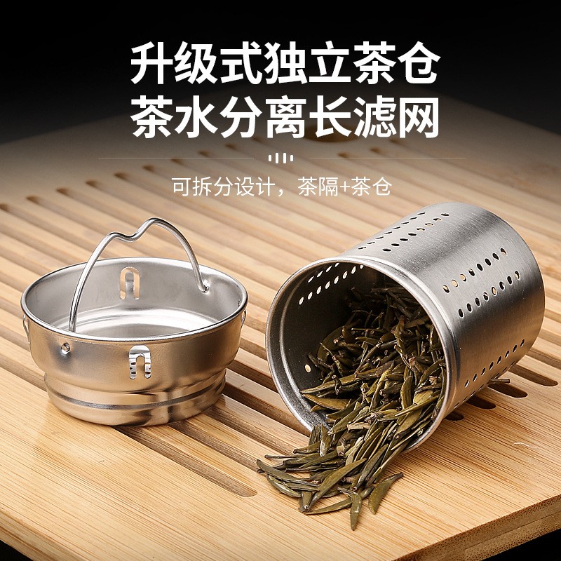 全钢保温杯d316不锈钢男女车载水壶大容量泡茶杯便携1500ml水杯子