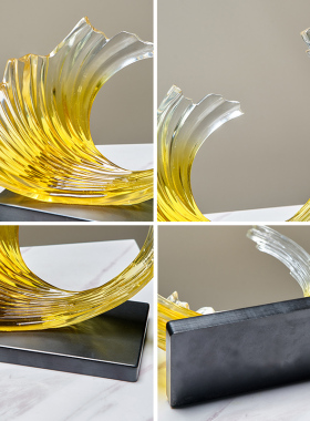 乘风破浪摆件轻奢高档酒柜电视柜装饰品I客厅家居办公室样板间摆