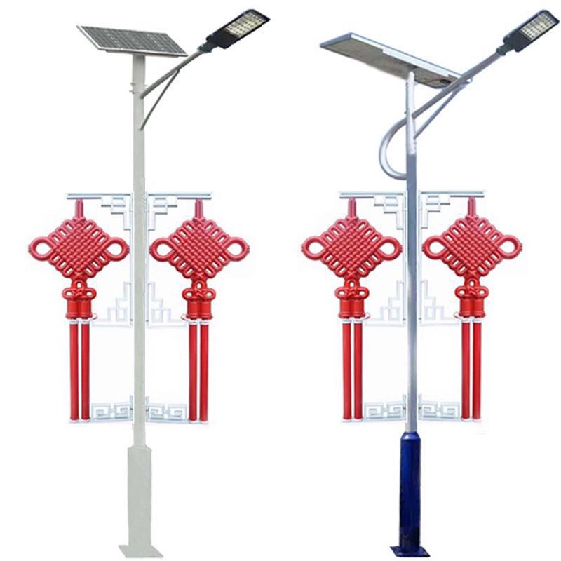 户外中国结路灯节日装饰灯1.2米E太阳能中国结厂家带中国梦字