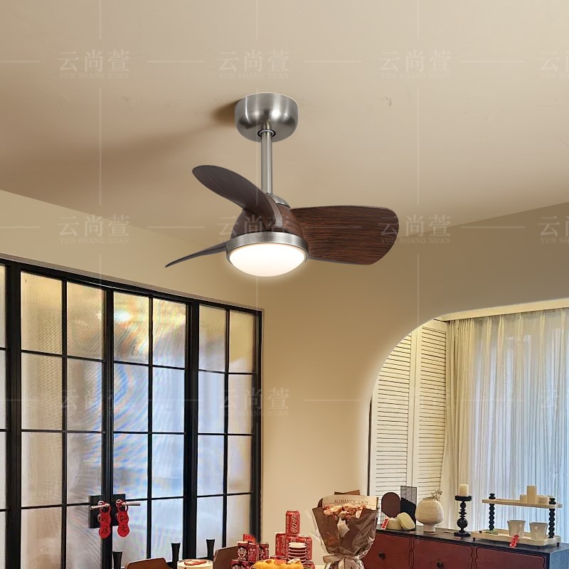中古风扇灯餐厅卧室吸顶r电扇灯法式复古宋代美学全光谱房间吊扇