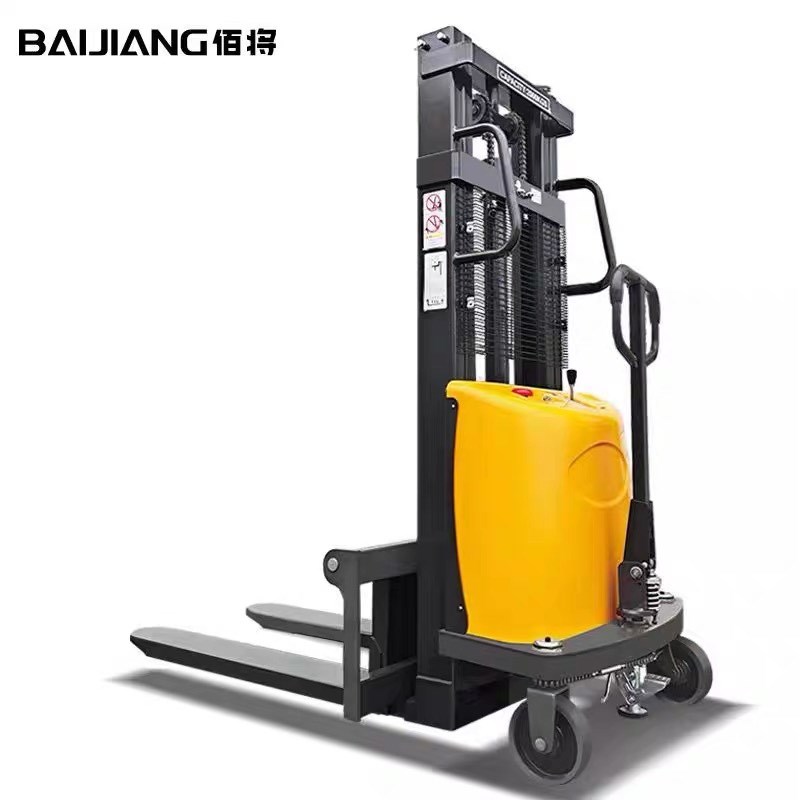 电动叉车2吨1h小型仓库托盘搬运车半电动堆垛装卸液压升降堆高铲
