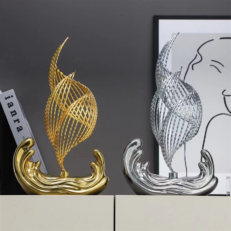 风生水起摆件现代轻奢o客厅玄关电视柜酒柜创意装饰品办公室工艺