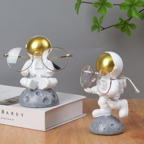 创意可爱眼镜展示架装饰陈列桌面眼镜收纳支架宇航员眼镜托架摆件