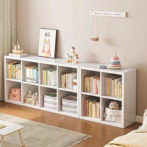 简约现代自由组合书柜置物柜木质儿童收纳储物小柜子简易书架书柜