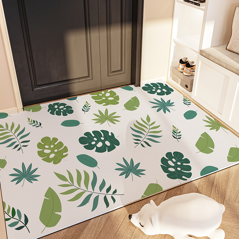 北欧入户门地垫20m23新款pvc免洗可擦皮革进门玄关脚垫子门口地毯