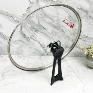 炒锅汤锅蒸锅马勺锅盖可立可视防溢锅盖透明钢化玻璃防烫把手家用