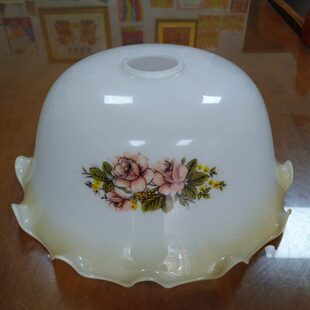 家用台灯灯罩配件老上海民国复古玻璃灯罩落地银行台灯绿色玻璃罩