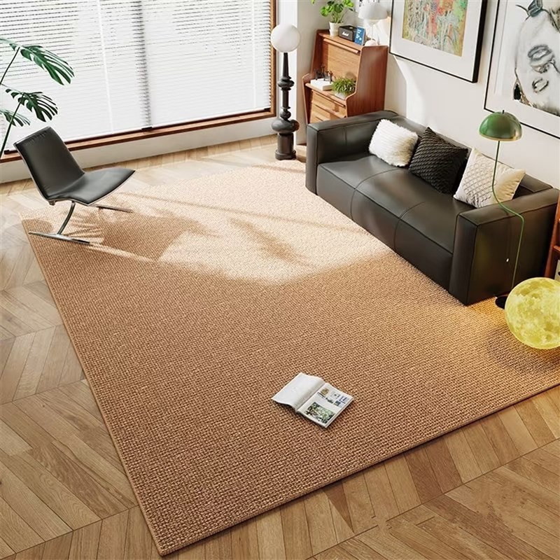 简约纯色日式仿剑麻菠萝圈地毯客厅卧室床边茶几飘W窗满铺防滑地