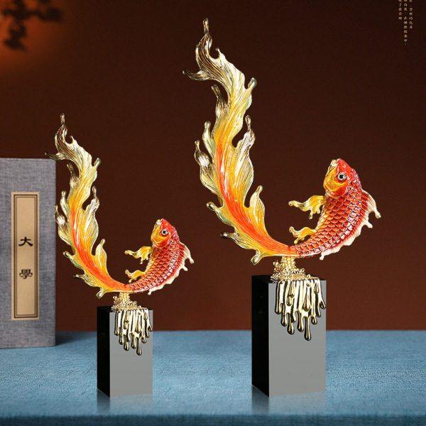 珐琅彩年年有余如鱼得水鱼摆件金鱼家居饰品客厅酒柜玄关饰品,饰品/流行首饰/时尚饰品新,摆件,淘宝优惠券,粉丝福利购,淘宝优惠卷