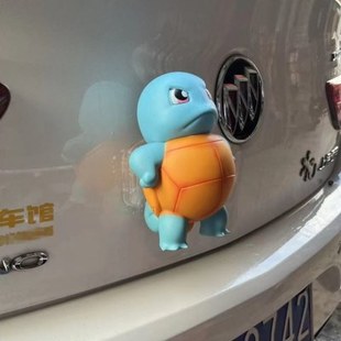 杰尼龟车顶摆件网红同款创意汽车装饰车顶可爱搪胶杰尼龟车尾公仔