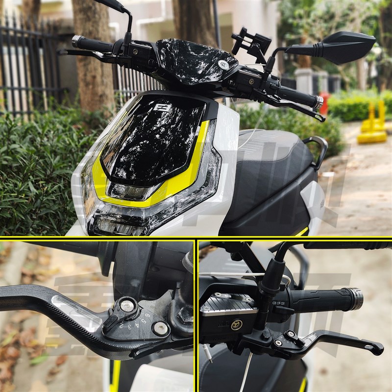 适用春风ZEEHiO极核AE6 AE8电动车改装刹车牛角拉杆前后碟刹通用