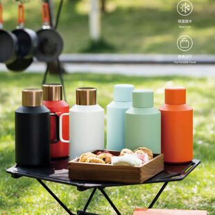 茗元素小钢炮焖茶壶随身旅行户外露营316不锈钢家用开水保温壶