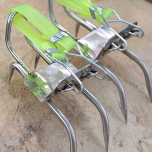 爬树神器猫爪304不锈钢上树神器脚扎子防滑爬树脚扣爬树专用工具